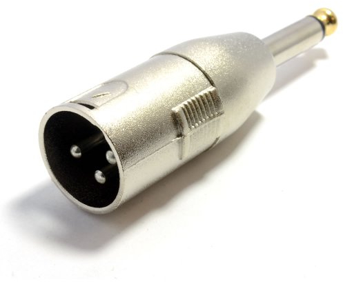 XLR Männlich Stecker 3 Polig Zum 6,35 mm Mono Klinkenstecker Stecker Audio Adapter Vergoldeten Tip