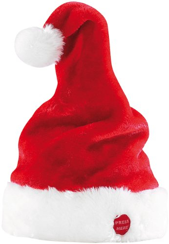 infactory Weihnachtsmütze: Singende und tanzende Nikolausmütze (lustige Weihnachtsmütze, Tanzende, singend tanzend)