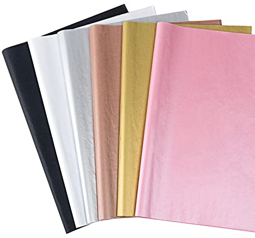 Feibmir 120 Blatt Geschenkpapier Seidenpapier, farbiges Papier, Kraftpapier für Geschenkverpackungen und handgemachte Dekoration,50 x 35 cm