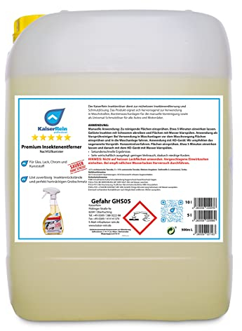 KaiserRein Insektenlöser 5L - Effizientes Konzentrat für PKW & Motorrad, Entfernt Hartnäckige Insekten & Schmutz von Lack, Glas & Chrom