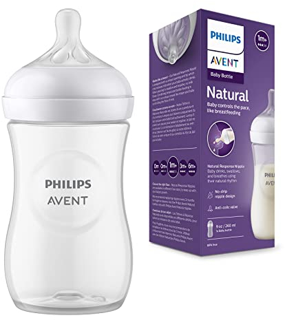 Philips Avent Biberon à Réponse Naturelle de 260 ml, sans BPA, pour les bébés de 1 mois et + (modèle SCY903/01)