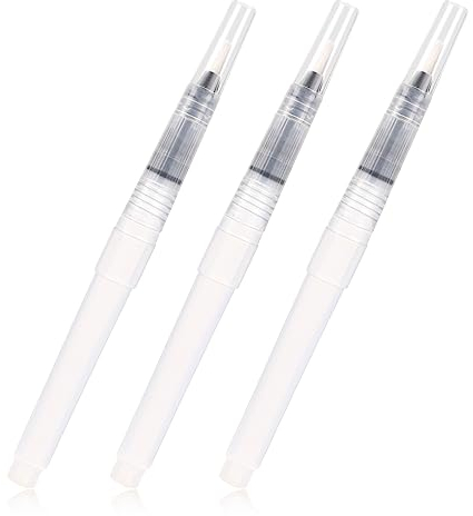 Refillable Nail Oil Pen Pack, 3Pcs Cuticle Oil Pen, Reusable Empty Pinch Press Pen Portable Sub-Bottling Pen to Oil, Liquid Foundation, Cosmetics, Clear Applicator Pen for Nail Hand Face Body Care,6ML