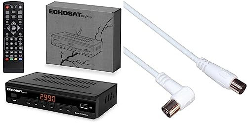 Kabelreceiver Kabel Receiver Receiver für digitales Kabelfernsehen 2990 Combo DVB-C HDTV,DVB-C / C2 & PremiumCord TV Koaxial Antennen Kabel 2m, 75 Ohm