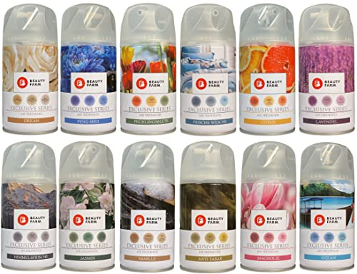 24 x 250ml BF Beauty Farm MIX Nachfüller Raumduft und Lufterfrischer für automatische Duftspender XXL PACK