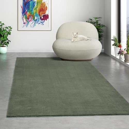 Mia´s Mattor komfort modern fluffig kort lugg matta, halkfri undersida, tvättbar upp till 30 grader, supermjuk pälsoptik