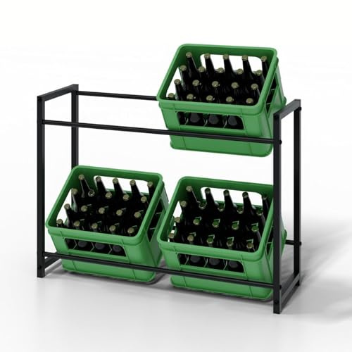 HAGO 24 scaffalature per casse di bevande, 6 casse da 104 x 82,5 cm, salvaspazio, scaffalatura per dispensa, cantina e garage