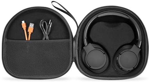 Funda para auriculares inalámbricos Sony WH-CH710 WH-CH720N WH-1000XM4, JBL Tune 720BT 710BT 770NC con cancelación de ruido, funda de transporte con soporte interior extraíble (negro)