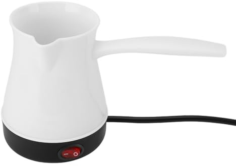 Asixxsix Turca Eléctrica, Tetera Portátil de Acero Inoxidable con Capacidad de 300 Ml, Calentamiento Rápido para café Turco, árabe y Griego con Mango, Uso Doméstico y de Viaje