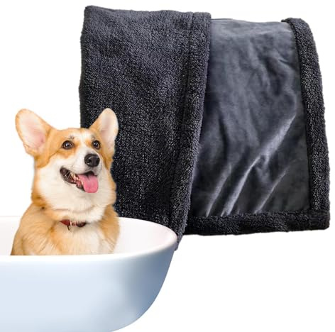 Couverture imperméable pour chien – Couverture sherpa pour chien et chien | Double couche épaisse et chaude pour petits chats et chiots – Lavable