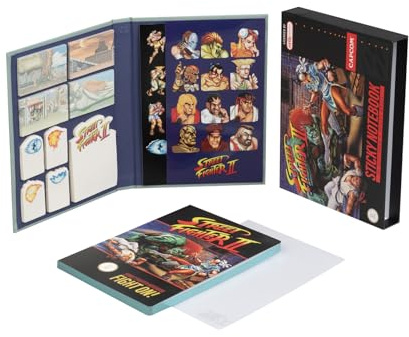 Grupo Erik Cuaderno A5 Street Fighter, Incluye: Bloc notas, pegatinas y notas adhesivas - Cuaderno punteado, bullet journal | Bloc de notas A5 con Caja - Libreta A5 hojas - Cuaderno de notas