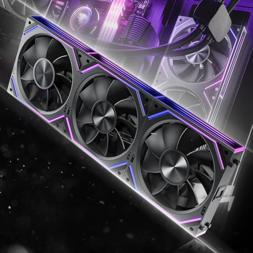 AsiaHorse DAWN RGB PC Lüfter 120MM Reverse Gehäuselüfter 3 Stück, ARGB Daisy Chain PC Lüfter [Infinity Mirror] [HDB] 71 CFM/1850 RPM/2.6MMH2O 4 Pin PWN & 5V 3Pin ARGB für Asus Aura ASRock GIGABYTE MSI