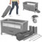 kidnort Naste 3-in-1 Reisebett Baby 120x60 cm Beistellbett, Laufstall & Zusatzbett bis 15 kg, faltbar & leicht, inkl. Komfortmatratze, Seiteneingang, Befestigungsgurte, Tragetasche, Hellgrau