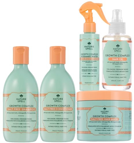 Nature Spell Growth Complex Haircare Set, Vegan, Pack of 5