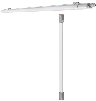 OSRAM Lampada stagna Submarine Slim 1.2M, 18W, 4000K, IP65, 1600lm, bianco, alloggiamento in policarbonato, lunghezza 1245 mm, per scantinati e officine