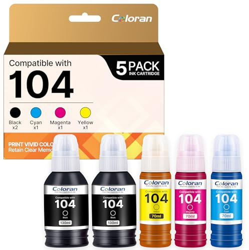 Coloran Inchiostro Compatibile con Cartucce Epson 104