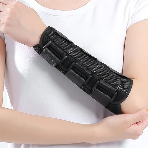 Férula de codo correctora for la articulación del codo, inmovilizador de codo for adultos y niños, dispositivo protector de fijación articular de extensión de brazo ajustable(Medium)