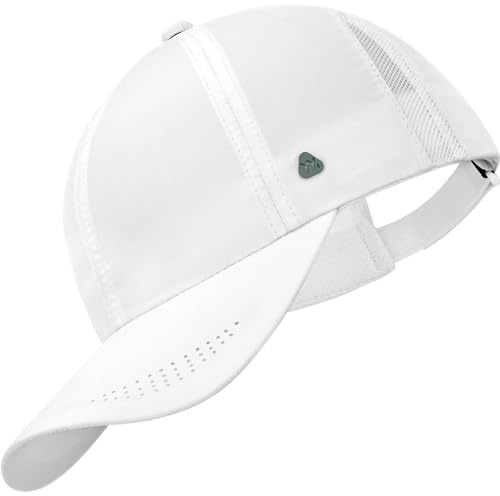YANIKY Baseballkeps för män och kvinnor – sommar basebollkeps med UV-skydd – ventilerande sportkeps, utomhus, solhatt, justerbar snabbtorkande, löpmössa, Vit, M-L