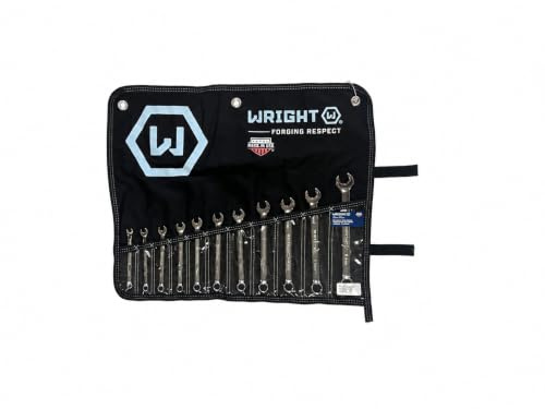 Wright Tool 950 Full Polish Metric 12 Point Combination Wrench Set 7mm - 19mm (11-Piece), Silver
