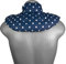 Cojín cervical de calor con cuello - estrella azul - Almohada térmica con huesos de cerezas. Cojín de nuca. Saco térmico de semillas