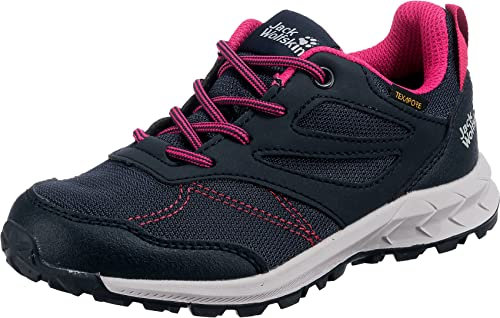 Jack Wolfskin Unisex Woodland Texapore Low K Walking-Schuh, Night Blue/Pink, 34 EU