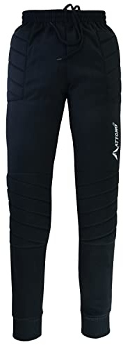 ATTONO Pantalones largos de portero de fútbol acolchados en la rodilla y la cadera, Negro , L