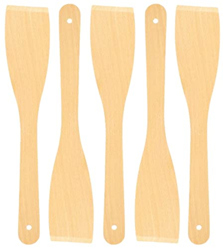 teemando® 5 X Pfannenwender, 30 cm, ein Naturprodukt aus Buchenholz