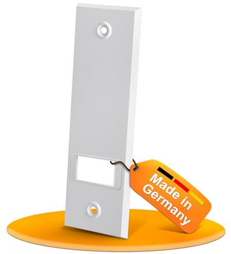 MEISTERBAU - Rolladengurt Abdeckung mit 104mm Lochabstand [6 Stück] - Hochwertige Rollladen Abdeckung [Made in Germany] - Gurtwickler Abdeckung für Rollladengurt 23mm - Robuste Rolladen Abdeckplatte