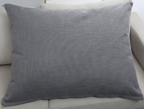 Kissenbezug 60x80，60x70，Kissenbezüge 50x70 Rechteckig Couch Kissenhülle 40x60 Linen Dekorative Kopfkissenbezug 40x70 Für Sofa Kissen Mit Reißverschluss Dekokissenbezüge (Color : Dark Gray, Size : 60