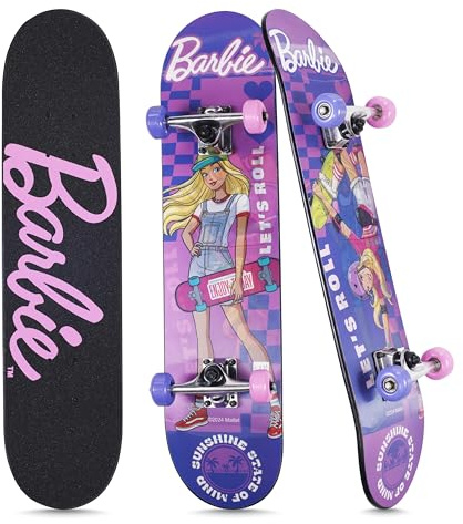 Barbie - Complete Cruiser Skateboard with Maple Deck and Smooth Bearings