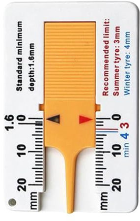 Tyre Depth Gauge | Tread Gauge Tool | Tire Tread Depth Accurate Measurement Tool | Tyre Tread Checker | Tire Depth Ruler For Car Truck Motorcycle | Easy Reading Gauge