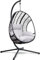 Swoods XXL Hängesessel mit Gestell - Hängesessel Für Indoor und Outdoor - Inkl. Kissen - Egg Chair - bis 150kg (Hellgrau)