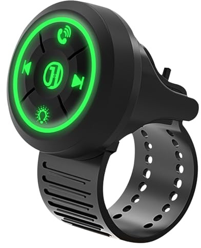 Trådlös Bluetooth mediaknapp ratt fjärrkontroll för bil, cykel, motorcykel, styre, uppladdningsbar, IP67 vattentät trådlös styrstång, fjärrkontroll kompatibel med iPhone Android