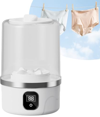 Mini Lavadora PortáTil Usb - Lavadora PequeñA Para Ropa Interior, 2 Litros,Adecuado Para Ropa Interior, Calcetines Y Toallas,Ideal Para Viaje Y Camping (WHITE)