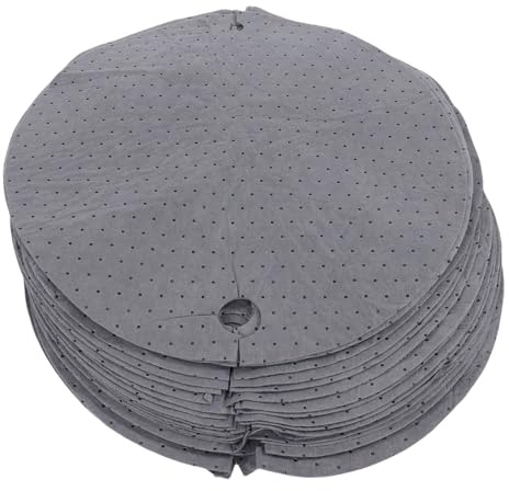 25 tamponi assorbenti per la parte superiore del fusto, diametro 55 cm, con forte assorbimento, tappetino assorbente per olio, per fusti da 55 galloni