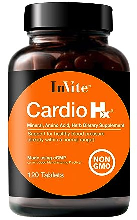 InVite Health Cardio Hx® - Support for Circulatory, Heart and Cardiovascular Health - Contains Magnesium, Taurine, Hawthorn Berry - 120 Tablets