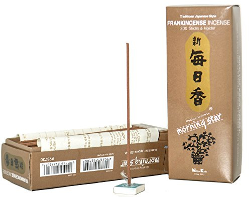 Morning Star Japanese Incense Sticks 200 Sticks & Holder (Frankincense)