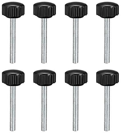 sourcing map M4 x 35mm Filetage mâle Bouton serrage Molette Poignée Vis pouce type 8Pcs