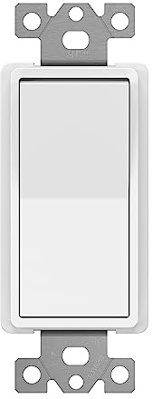 ENERLITES 4-Way Decorator Paddle Rocker Light Switch, Clamp Down Wiring, Grounding Screw, Residential Grade, 15A 120V/277V, UL Listed, 94150-W, White