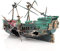 Merkts Schiffswrack-Dekorationen, große Aquarium-Dekoration, versunkene Galeonenschiff-Wrack, Kunstharz-Ornamente, Landschaftsbau, Tiefsee, verrottete Schiffswrack, Dekoration (grün)
