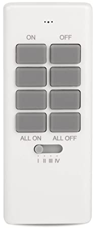 Télécommande 12 Canaux pour Prise Radiocommandée, Portée de la Télécommande 70 Mètres, Télécommande de Prise Programmable 433,92 MHz pour Appareils électroménagers, Blanc