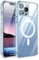 BRELIE Magnetic Phone Case with Privacy Screen Protector, Compatible with iPhone 13 Pro, MagSafe Wireless 20W Charging, Shockproof, Anti-Scratch Clear