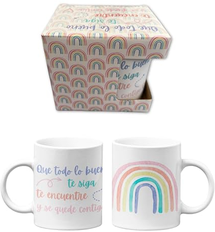 Quodelo - Taza Amiga - Regalo Cumpleaños Mujer - Regalos Amigas Originales - Detalles Compañeros de Trabajo - Regalo Amiga - Tazas Originales para Regalar - Taza Compañera de Trabajo