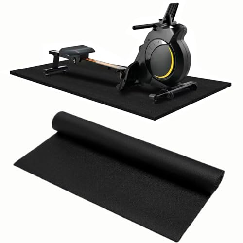 Löpbandsmatta – 214 cm x 91 cm, 1/4 tum tjock halkfri promenadmatta för mattor golv och lövträ, stötdämpande träningsmatta och underlöpbandsmatta för golvskydd i hemmagym