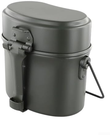 Hasaller Juego de utensilios de cocina antiadherentes para acampar al aire libre, kit portátil de aluminio para anidar latas