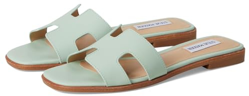 Steve Madden Women's Hadyn Sandal, Mint Green Leather, 4.5 UK