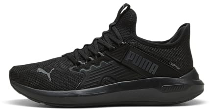 PUMA Chaussures de Course sur Route Unisexes Softride Enzo 5 Slip Tech, Noir-Froid, Gris foncé, 42 EU, Puma Noir, Gris foncé Froid, 42 EU