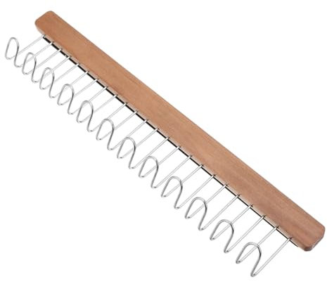 LOLIPPYY Appendiabiti in Legno Massello Regolabile 12 Ganci a Onda Anti-scivolo Per Canottiere, Cinture, Reggiseni e Borse, Organizzatore Salvaspazio Per Armadio e Bagno