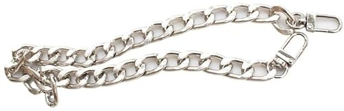 GZXXB Justerbar väskkedja 2 stycken 30/60/100 cm kedja för metallväskor axelremsväska för kvinnor ersätter gör-det-själv tillbehör för (silver, 60 cm)