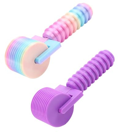 2 Pack Diamond Art Roller, Rhinestone Painting Roller, Detachable Rhinestone Press Roller Tools, Diamonds Rollers Craft Tool Art Accessories for Adults Kids Craft Lover (Colorful+Purple)
