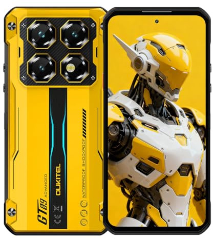 OUKITEL WP60 Smartphone Rugged 5G, Display 7.2 HD+, RAM 16GB+32GB, Batteria 10000mAh, Fotocamera 108MP, Visione Notturna, Gorilla Glass 5, Certificato IP68/IP69K, YELLOW